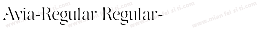 Avia-Regular Regular字体转换